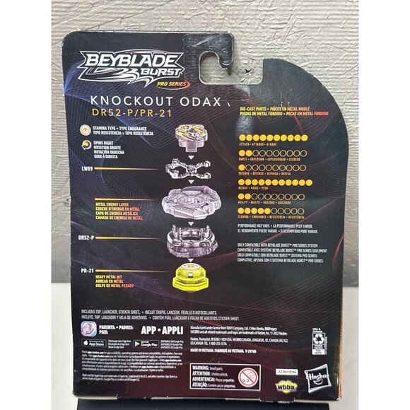 Beyblade Burst Pro Series Knockout Odax DR52-P/PR-21 - Picture 2 of 3